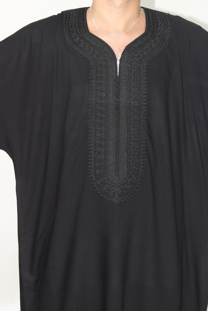 Gandoura Men Linen Chargé